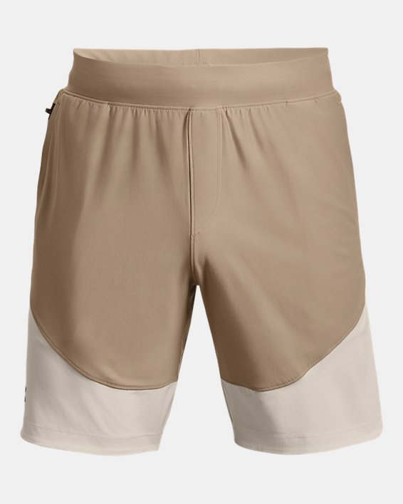 男士UA Unstoppable Hybrid短褲 in Brown image number 6